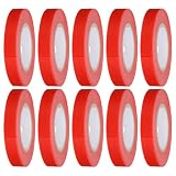 TOKIDNY 10 Pezzi di Nastro in PVC per Legatura Piante, Regolabile e Sicuro per Rami e Viti, per Giardino e Piante da Interno, Colore Rosso