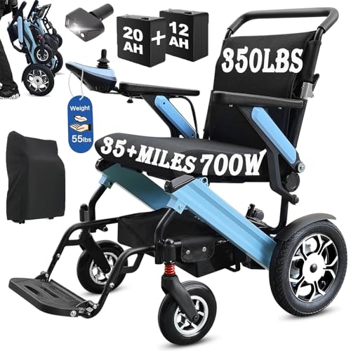 35+ Miles Electric Wheelchair for Adults, 700W Powerful Motor Power