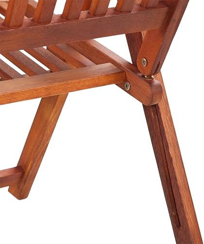 Miniatura 8 de Sillas plegables para patio, sillas de madera para exteriores, sillas reclinables ajustables adecuadas para patio, porche, patio trasero, balcón,