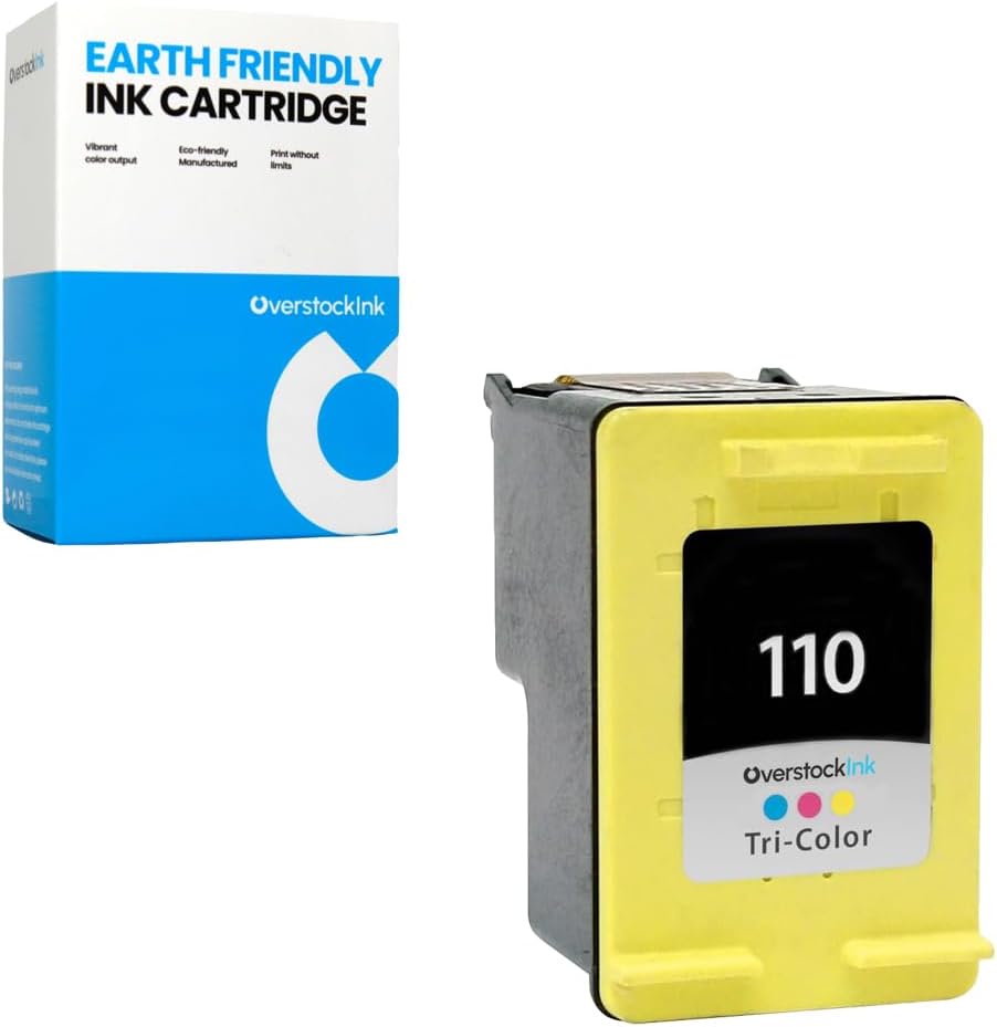 110 Printer Ink Cartridges 2-Pack Compatible for HP 110 Tri-Color Work with PhotoSmart A512 A516 A520 A522 A522xi A525 A526 A528 A530 A532 A536 A538 A610 A612 A616 A617 Printer (2 Color)