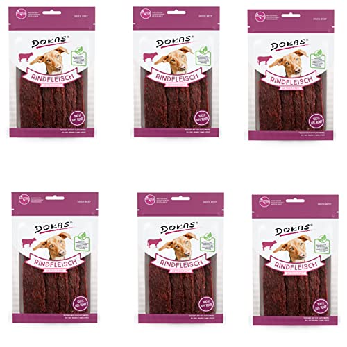 Dokas Dog Rindfleisch getrocknet für Hunde - Bundle - 6 x 70 g