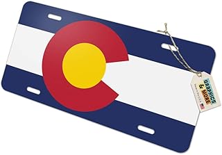 GRAPHICS & MORE Colorado State Flag Novelty Metal Vanity License Tag Plate