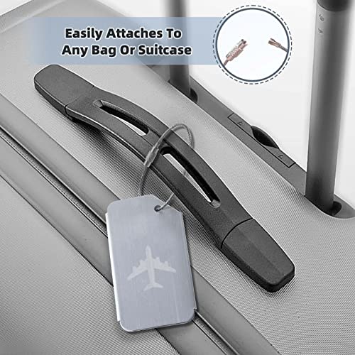 Webravery Metal Suitcase Tags Travel Bag Id Identifier Aluminum Luggage Tag (8Pcs-Multicolor) #TOP4