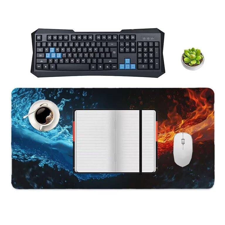 Tappetino Mouse Gaming XXL 1600 x 800 mm Tappetino Antiscivolo Sottomano Da Scrivania Per Mouse e Tastiera, Con Base In Gomma Antiscivolo, Lavabile, Mouse Pad Coppia di mani, Regalo per Uomo L-831