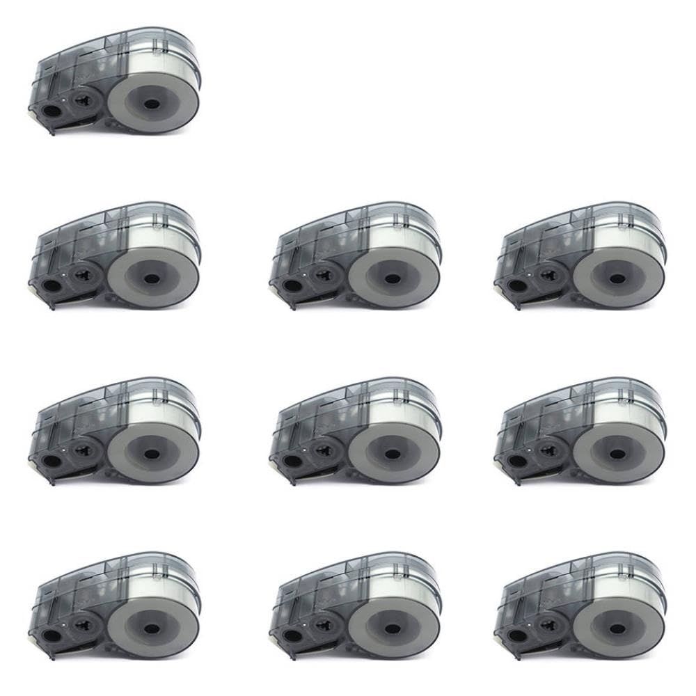 Ink Ribbon Cartridge M21 250 488 Polyester Label Tape Black On White 6. 35mm X 6. 4m Compatible With Bmp Plus Lab Printer(10pcs)