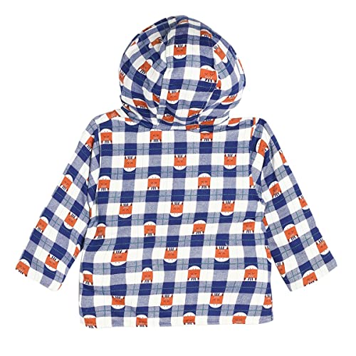 Image of miniklub Baby Hooded Full Sleeve Knitted Cotton Sweat Shirt (Navy Color)