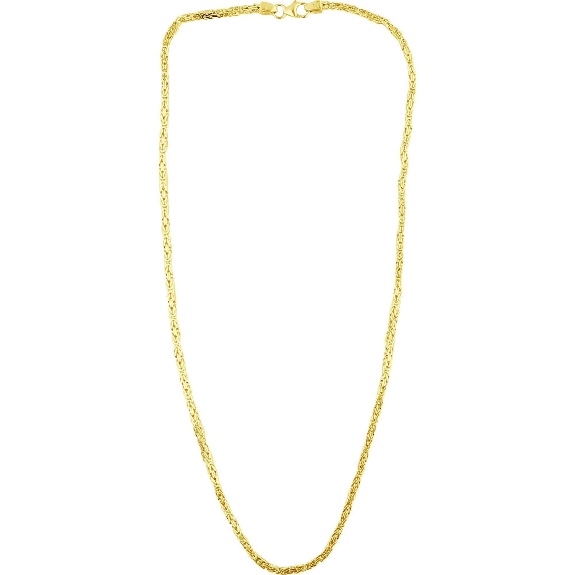 FILANGO Halskette 925er Silber Königskette rhodiniert/vergoldet - Goldfarben, Silberfarben