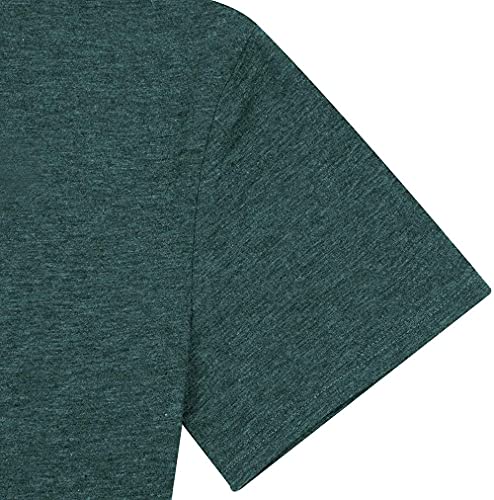 Mountain Graphic T Shirts For Women Funny Heartbeat Print Camping Hiking Summer Short Sleeve Shirts Round Neck Loose Casual Athletic Tee Tops(Green S) #TOP3