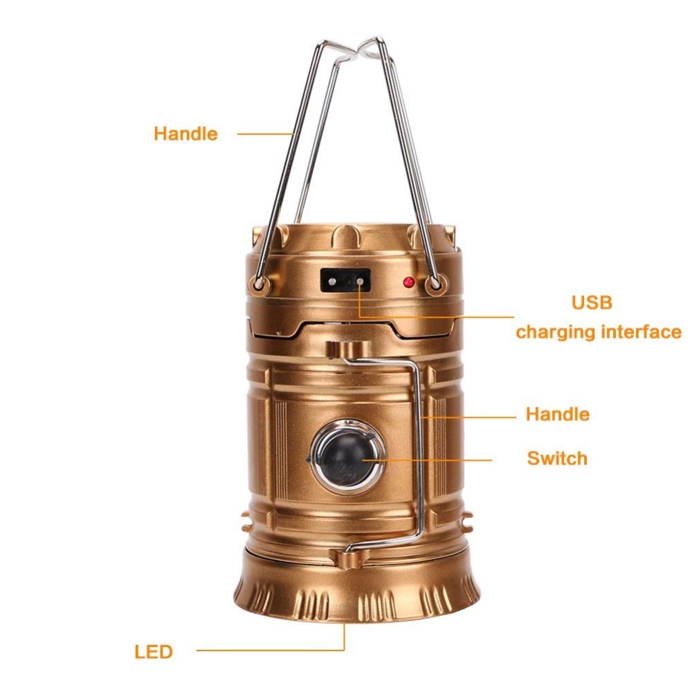 Lampe Solaire 300W Pour Camping - Lanterne Rechargeable USB, Avec Télécommande Et Batterie Powerbank