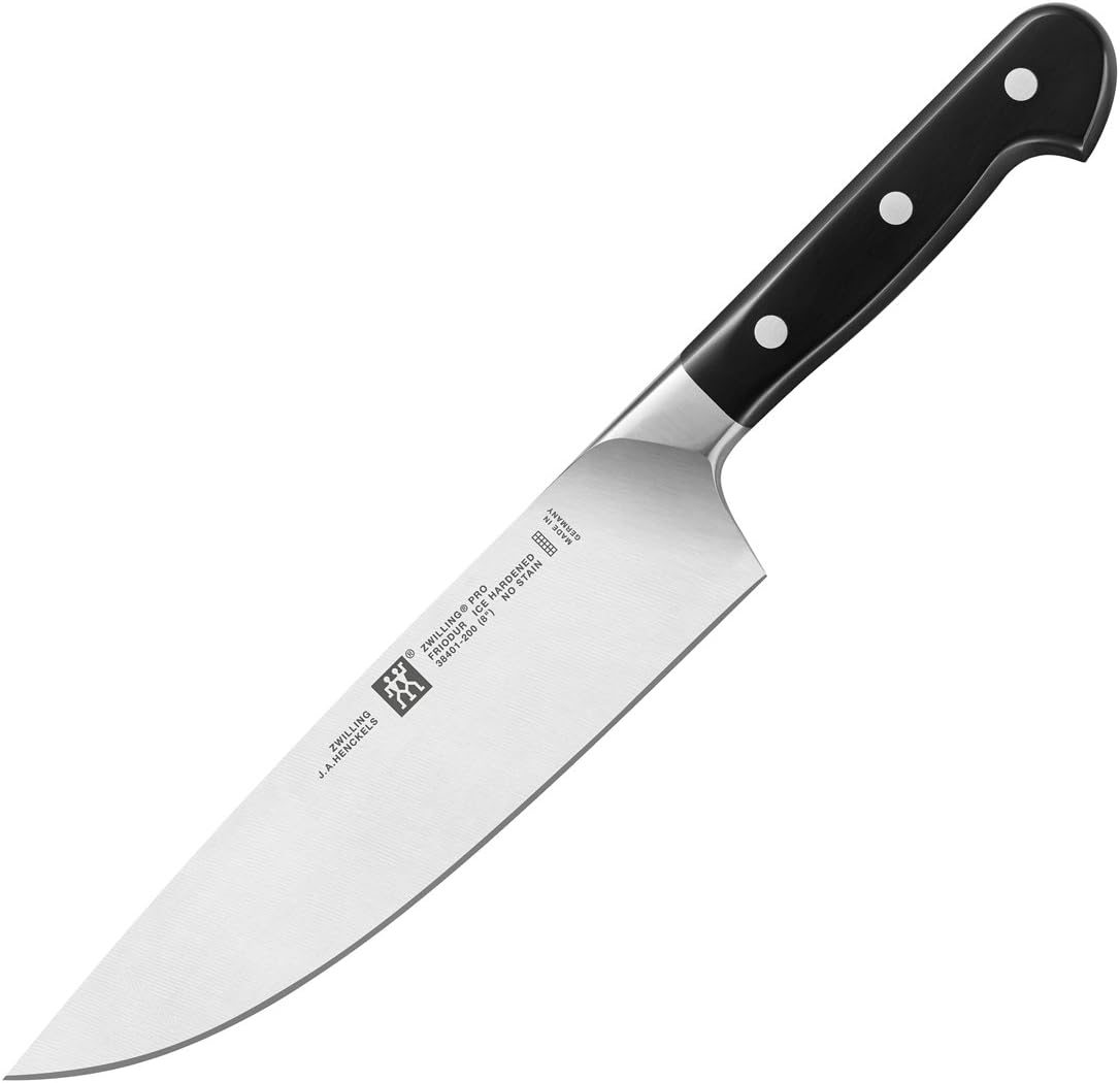 Pro 8-inch Razor-Sharp German Chef's Knife, Made in Company-Owned German Factory with Special Formula Steel perfected for almost 300 Years, Dishwasher Safe