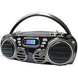 Sylvania Portable Bluetooth CD Radio BoomBox, Black