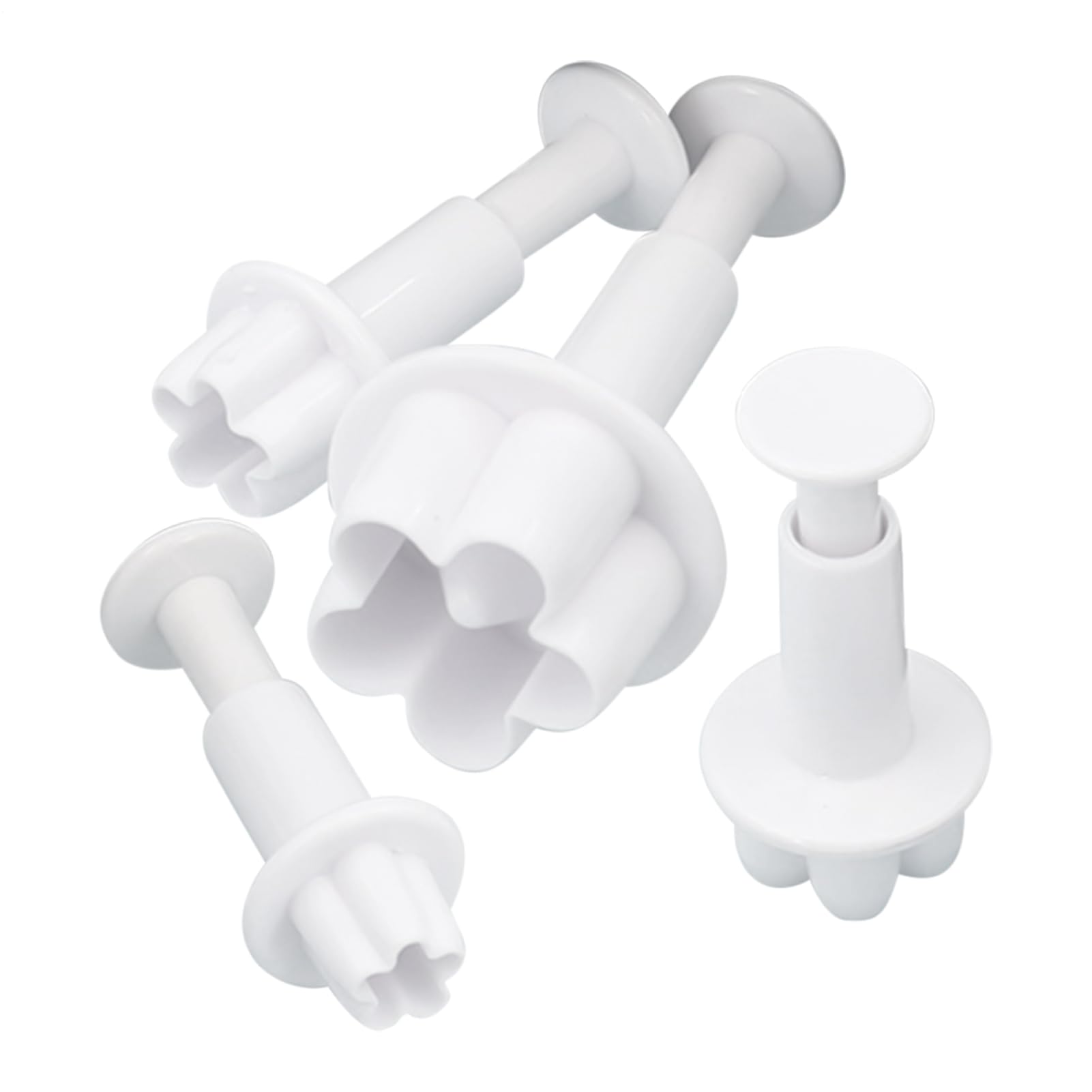 Blumen Fondant Ausstecher Spülmaschinenfestes Formwerkzeug-Gadget | 4 Stück Blumen-Keksformen für Kuchendekoration Backen Dekorieren Weihnachten Kinder Schokoladen