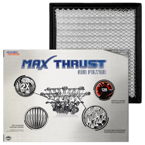Spearhead Max Thrust Engine Air Filter | Fits Select 1993-2023 QX56, Grand Cherokee, Armada, Frontier, NV1500/2500/3500, Pathfinder, Titan, Xterra | OEM Fit & High Dust Holding Capacity (MT-440)