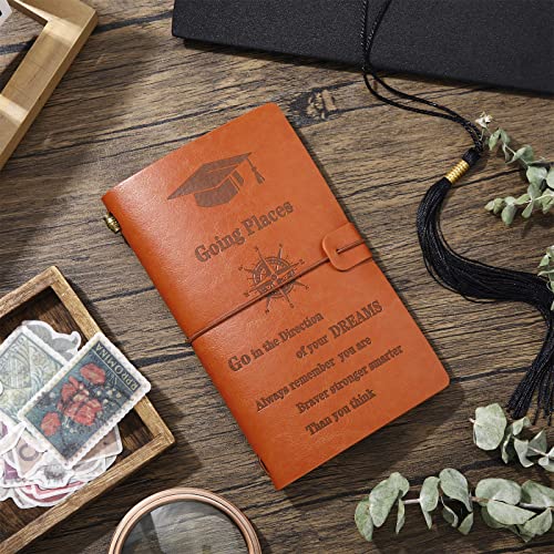 Carnet de notes en cuir de qualité supérieure boussole