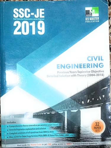 Image of SSCJE 2019 Civil Engineering Previous Years Topicwise Objective Detailed Solution with Theory