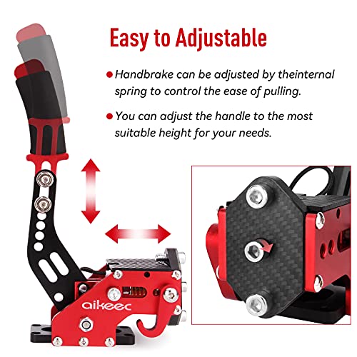 Image of Aikeec 64 Bit Usb Handbrake With Clamp For Pc Windows Sim Racing Games G25 G27 G29 T500 Fanatecosw Dirt Rally With Handle Grip