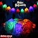 Produktbild Halloween deko LUNSY Halloween Lichterkette 8-ModusGaze Geisterkopf 10LED RGB Farbegesit Für Halloween, drinnen, Party.
