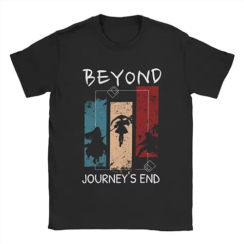 OKMN76huc Frieren at The Funeral Anime T Shirts Black M