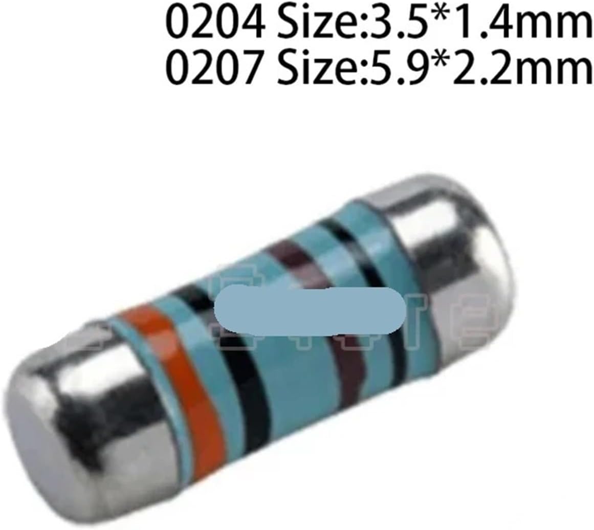 10PCS SMD MELF Resistor 0204 0207 1 2 1.5 4.7 10 15 47 100 330 220 ohm 4.7K 10K 22K 100K 150K 220K 820K Cylindrical Resistor (Size : 0207-22K Ohm)
