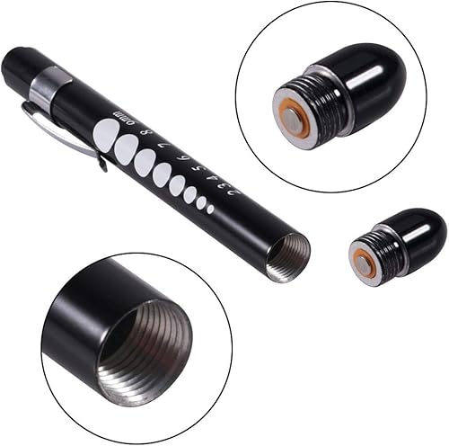 Vista 25 de Aokin Luz médica para enfermera, médico, linterna médica reutilizable LED con medidor de pupila y regla, luz blanca, morado