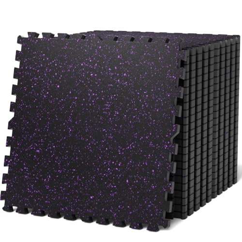 AIRHOP 0.79" Thick Gym Flooring for Home Gym, 72 Sq Ft Rubber Top Gym Mat