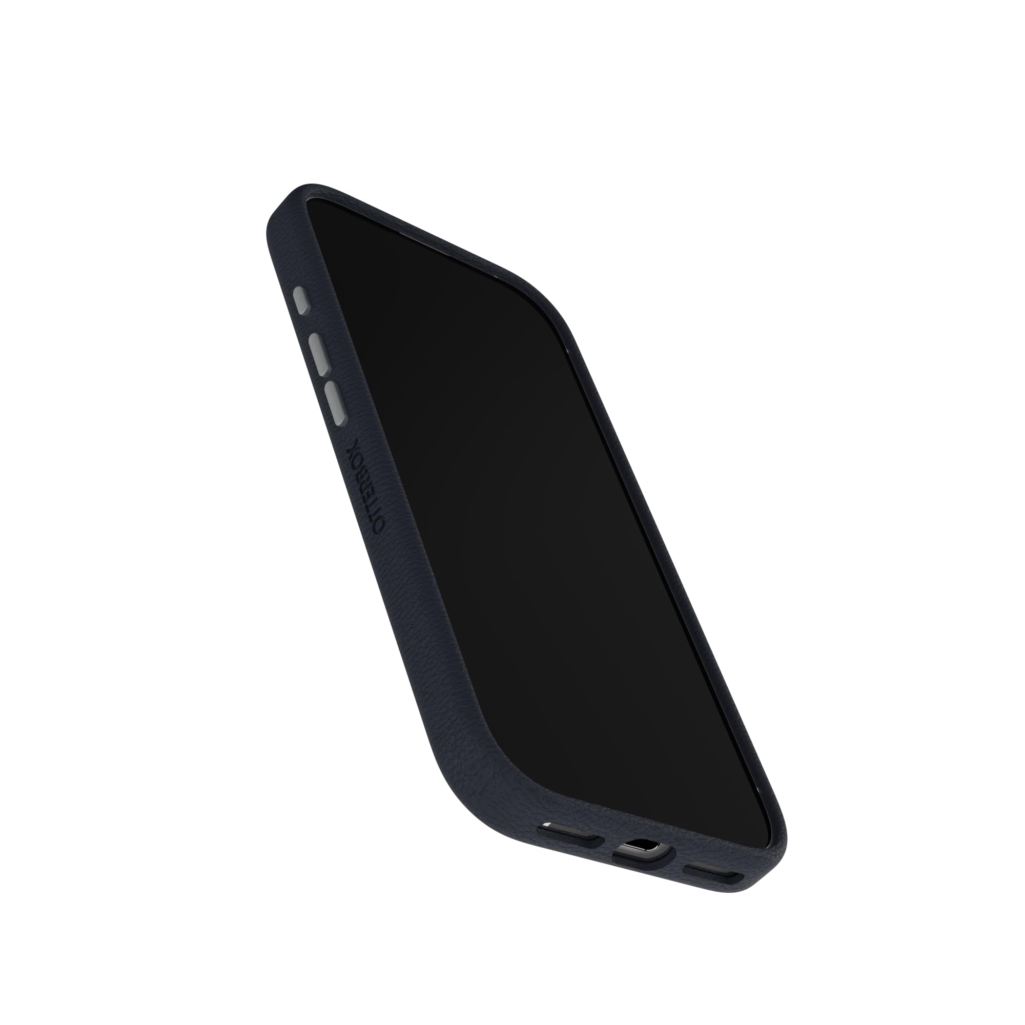 OtterBox Symmetry Series Lederhülle für iPhone 17 mit Kaktus-Stickerei – Zaubergarten – Blau – strukturierte und kunstvolle Blumen-Stickerei für iPhone
