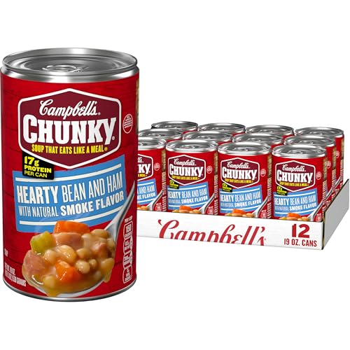 Image of Campbell's Chunky Soup, Hearty Bean Soup With Ham, 19 Ounce Can (Case Of 12)