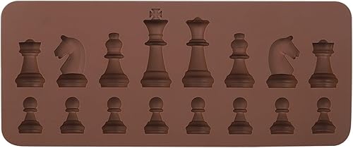 Miniatura 6 de Caramelo de chocolate de pieza de ajedrez de silicona, fundición de silicona de ajedrez internacional Fondant DIY Candy Cake Topper