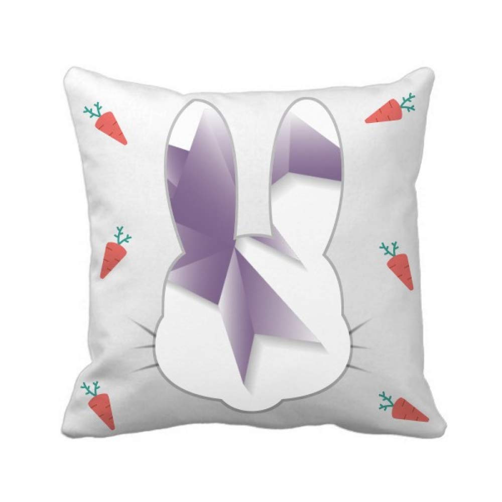 Coussin géométrique abstrait lin coton motif origami lapin chic