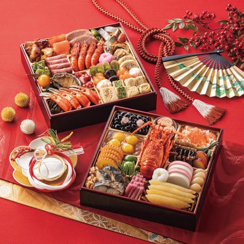 おせち料理 早割り 2026 京風特大おせち大納言 約4人前 50品 おせち お祝い お歳暮 お正月 人気商品 (12月30日お届け) (大納言 二段重)