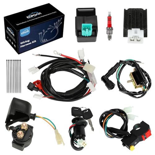 EOPOAYI Pit Bike Wiring Harness Electric Start Compatible with 50cc