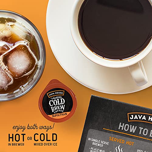 Java House Cold Brew Coffee Concentrate Single Serve Liquid Pods Variety Pack - 24 Colombian and 24 Sumatran Pods (48 Total Pods, 1.35 Fluid Ounces Each Pod)