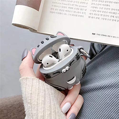 Ur Sunshine Case For Airpods Pro, Super Cute Sitting Lucky Cat Kitty Cover Case, Soft Tpu Silicone Gel Earphone Case Compatible With Airpods Pro -Grey #TOP4