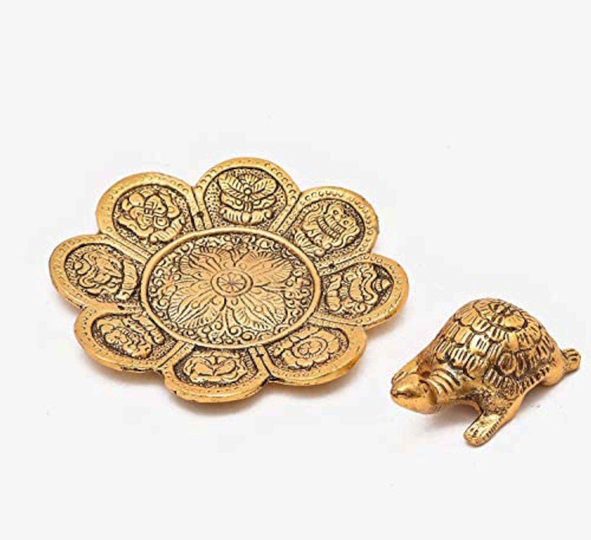 Metal Tortoise Plate for Vastu Good Luck Decor