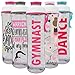 50 Strong BPA Free Reusable Cheer Dance Ballet Gymnast Water Bottle for Girls - 24 30 oz. Clear with Cheerleading Dancer Gymnastics Print - Gift for Cheerleaders, Dancers & Gymnasts (Gymnast, 24 oz.)