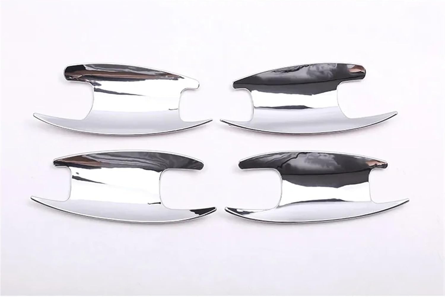 4pcs Carbon Fiber Style for mercedess benzs W213 E Class 16-19 W205 C-Class GLC X253 ABS Door Bowl Cover Trim Car Accessories(Silver)