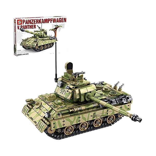 ZXKYZR8 Technics Panzer Modellbausatz, 858 Teile Tarnung Kampfpanzer Militärpanzer Bausteine, Armee Panzer Bausatz…