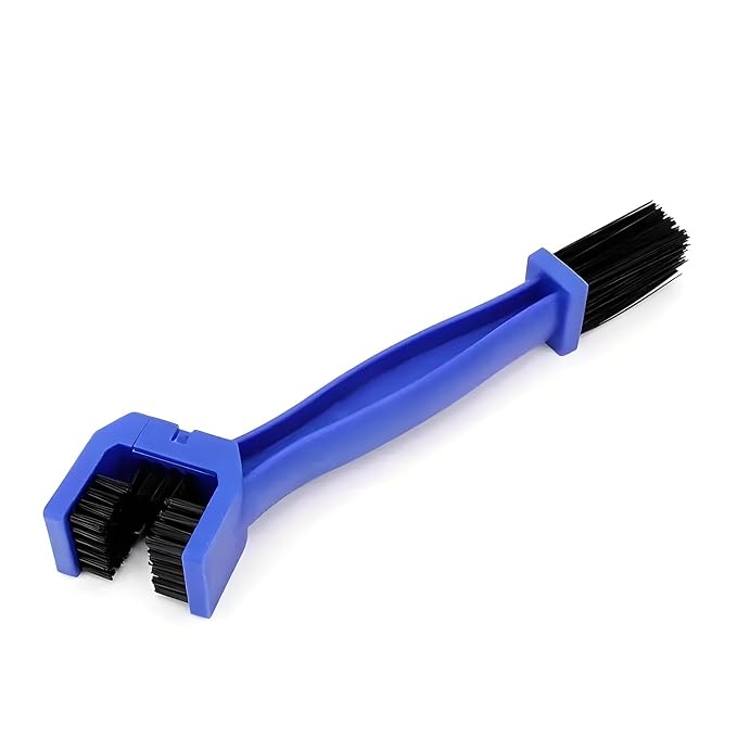 Bike Chain Cleaning Brush, Professional Bicycle Maintenance Tool, Blue Handle with Black Bristles, Multi-Purpose Gear Cleaner