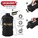 FUNUS Big Water Bottle BPA Free Half Gallon Water Bottle Jug Reusable Water Bottle for Men Women Fitness Sport Gym Outdoor Climbing (Black, 2.2L)