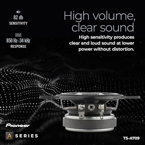 Pioneer TS-A709 A Series 2-3/4” 2-Way, 450 W Max Power, 16mm Tweeter – Coaxial Speaker (Pair), Black by PIONEER - Image 5