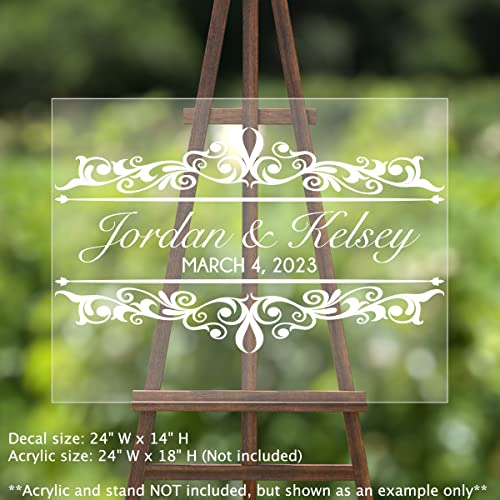 Vintage Wedding Decorations, Dance Floor Decal, Personalized Damask Wall Decor, 30 Colors & Several Sizes #TOP4