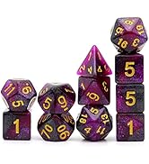 PJOY 11 Pieces DND Dice Set Purple Black Nebula Polyhedral D&D Dice Dragon Dice for Dungeons and ...