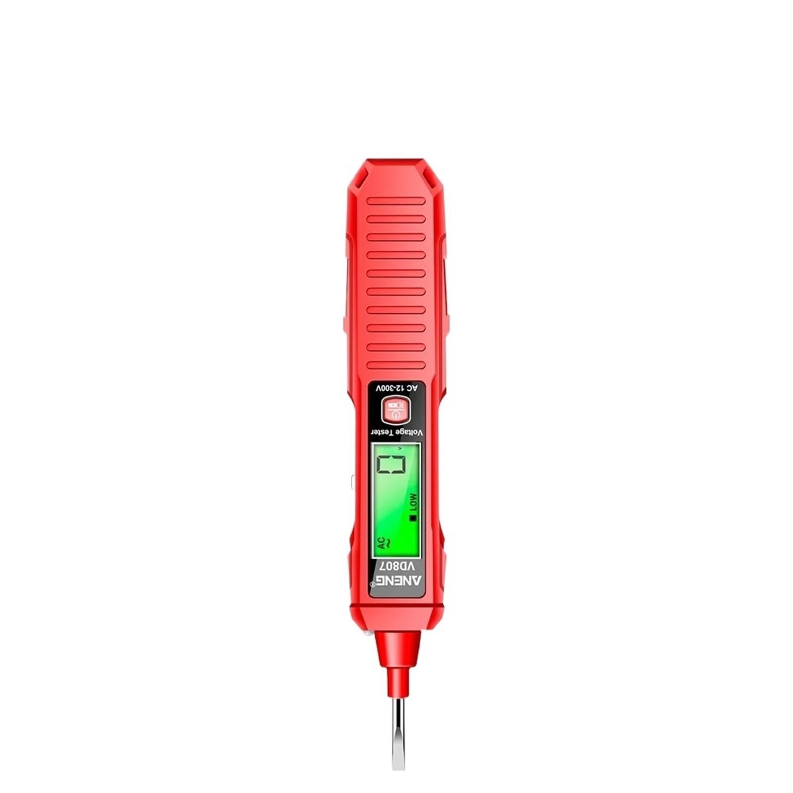 VD807 Inteligentny tester indukcyjności AC 12-300 V Tester napięcia NCV Czujnik drutu 50/60 Hz, profesjonalne narzędzie elektryka (czerwone)