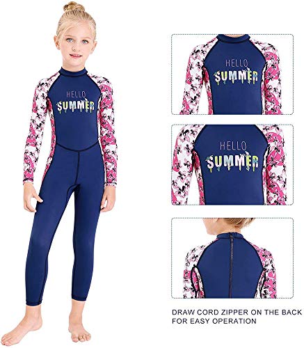 Image of Full Body Kids Swimsuit One Piece Rash Guard Long Sleeve Wetsuit Skin for Girls Boys