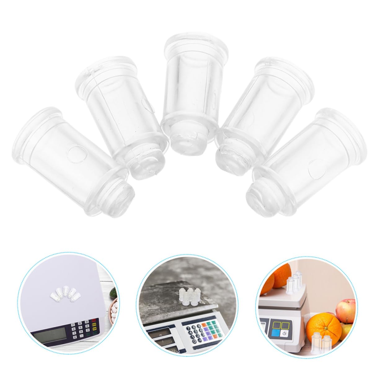VALICLUD 10 Pcs Universal Rubber Weigh Pan Feet Leveler 30kg Capacity Scale Tray Support Anti-Slip Weighing Pan Accessories for Accurate Measurements