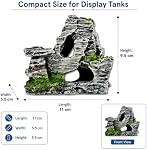 Artificial Moss Rock Cave Aquarium Decor, Fish Tank Hideout, Mountain Terrain Ornament