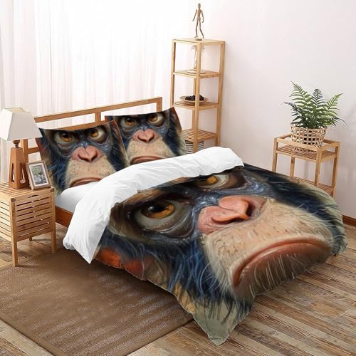 Housse de couette microfibre 260x220cm entretien facile 3D - 2