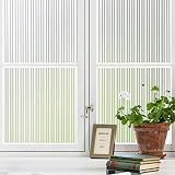 Kromapolis Window Privacy Film Reeded Frosted Window Vinyl 3D Decorative Window Decals Non Adhesive