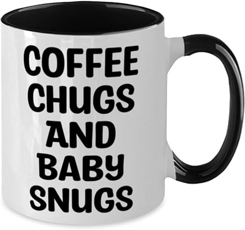 Miniatura 2 de Regalos para mamá para mamá, chupitos de café y bebés, taza única de dos tonos de 11 onzas, taza de hijo hija, regalos para mamá, ideas de regalo