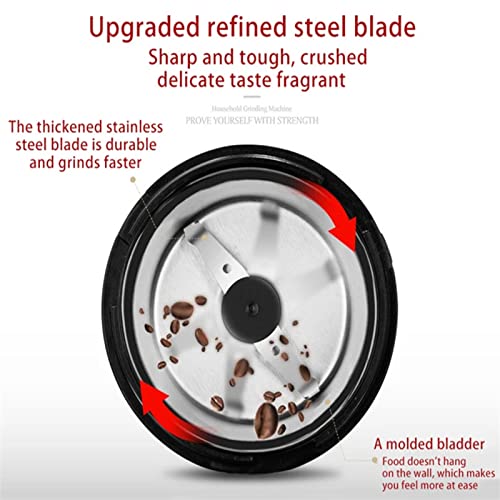 Boyuan Molinillo de café eléctrico de 200 W, Molinillo de Especias de Acero Inoxidable, botón de un Toque, Tapa Transparente, Ideal para moler Granos de café, Granos, Especias, nueces - Imagen 7